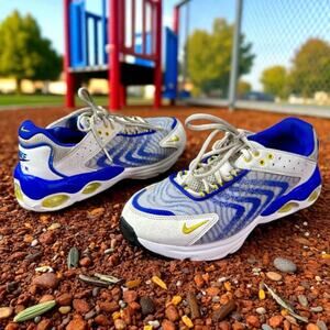 Nike Boy's 6.5 Y Kid's Child's White Blue Yellow Air Max TW Shoes Sneakers